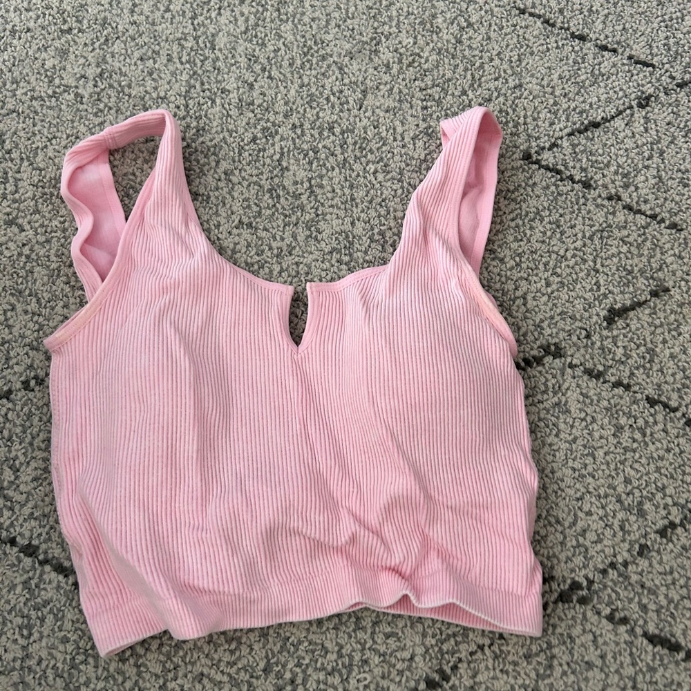 light pink crop top